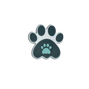Dog Paw Print Green Teal Blue Croc Shoe Charm Jibbitz